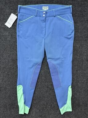 Dover Saddlery Wellesley Breeches Womens 32 Smoke Blue Opal Riding Pants NWT